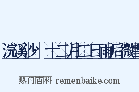 浣溪沙·十二月二日雨后微雪是什么意思的图片